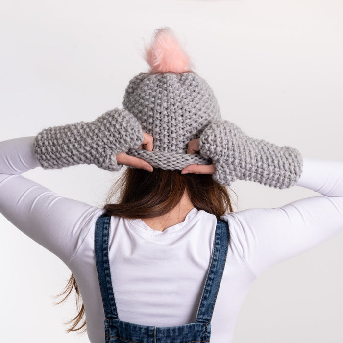 Hat and Gloves Easy Knitting Kit - Wool Couture