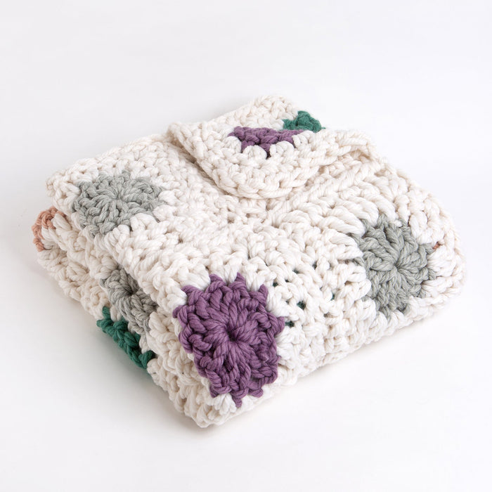 Jumbo Granny Square Blanket Crochet Kit - Wool Couture