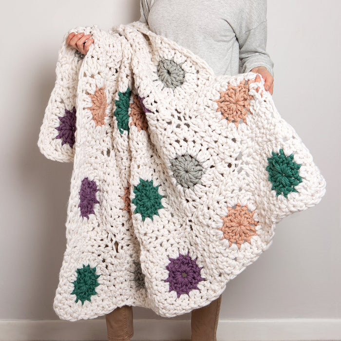 Jumbo Granny Square Blanket Crochet Kit - Wool Couture