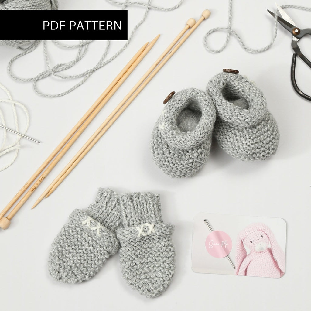 Knitting PDF Pattern Baby Mittens Booties Wool Couture