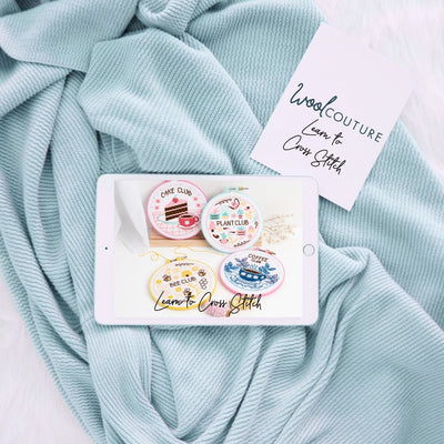 Learn to Cross Stitch Online with Claire & Emma - Wool Couture