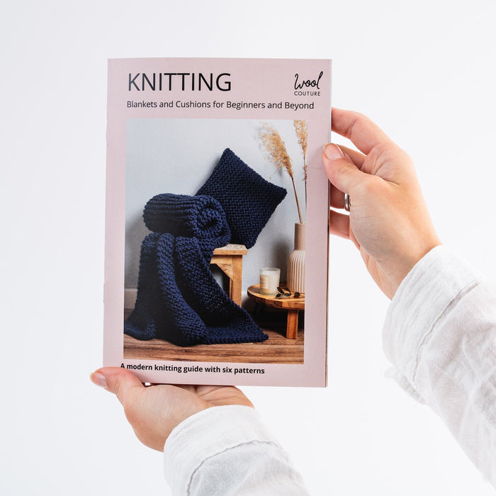 Learn to Knit Book Six Patterns & How to Knit Manual - Wool Couture