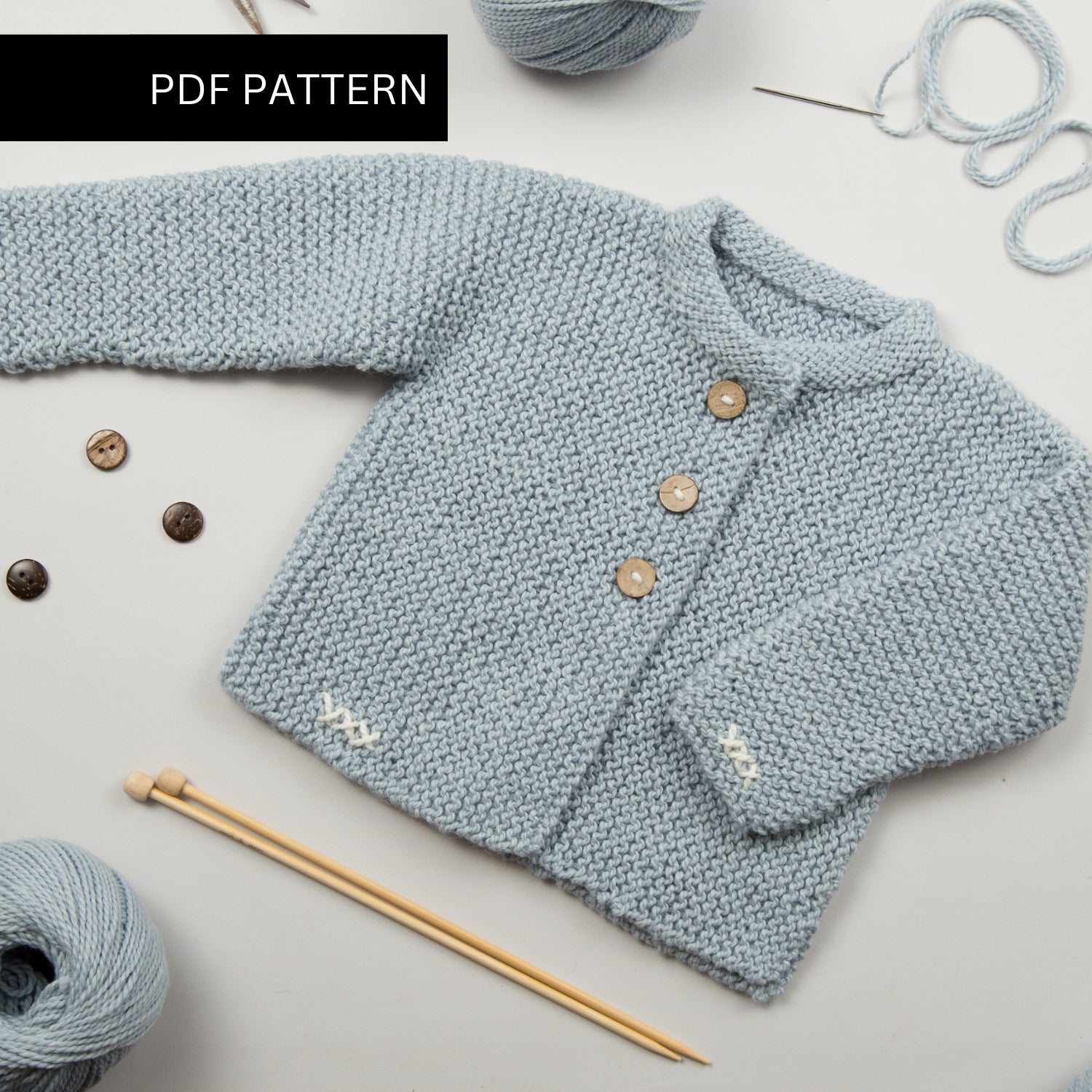 Lilly Cardigan Baby Knitting PDF Pattern Wool Couture Company