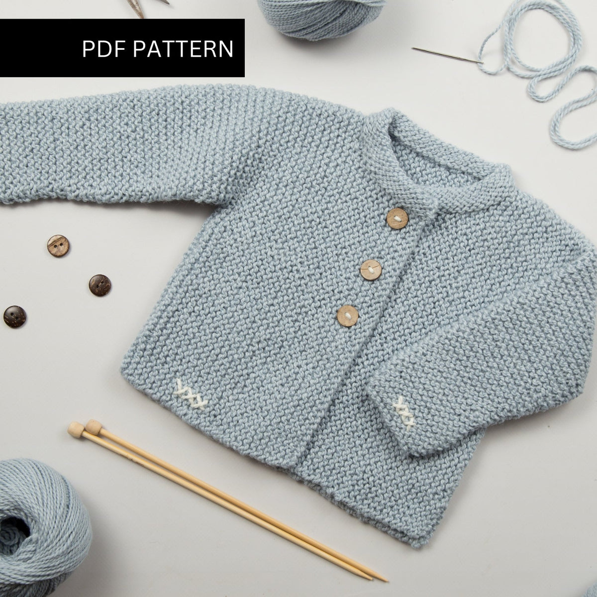 Lilly Cardigan Baby Knitting PDF Pattern Wool Couture Company