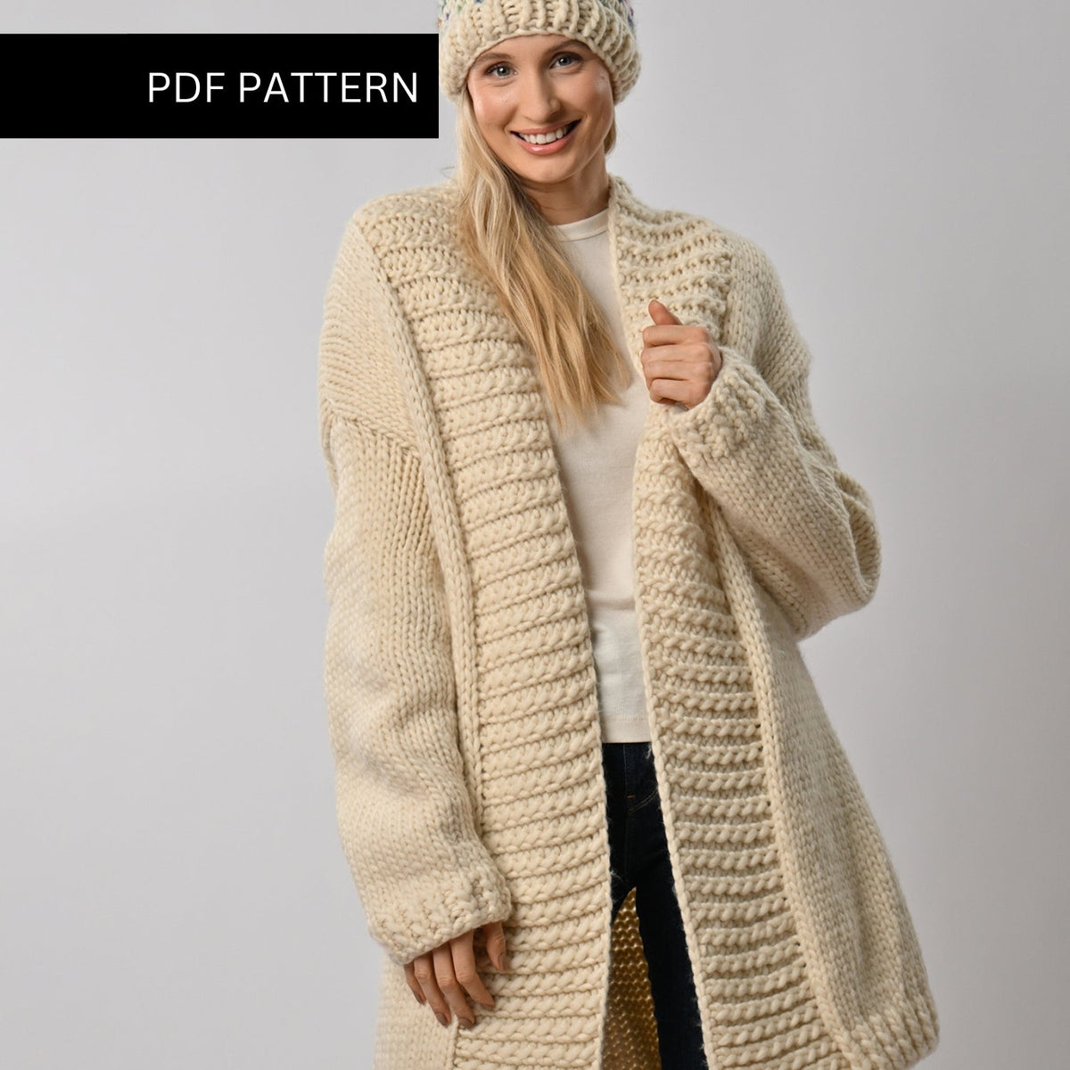 Womens Cardigan Full Length Chunky Knit Cardigan Long Cardigan