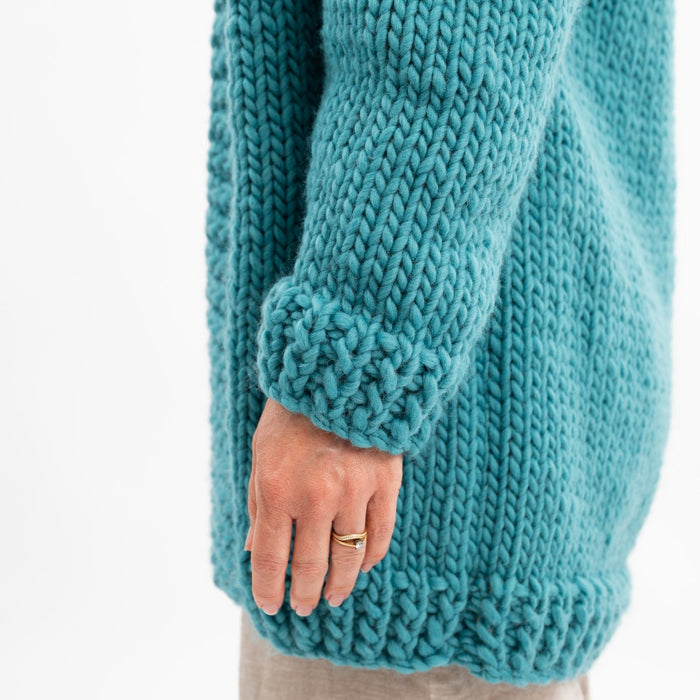 Long Chunky Cardigan Knitting Kit + Free 12mm Knitting Needles - Wool Couture