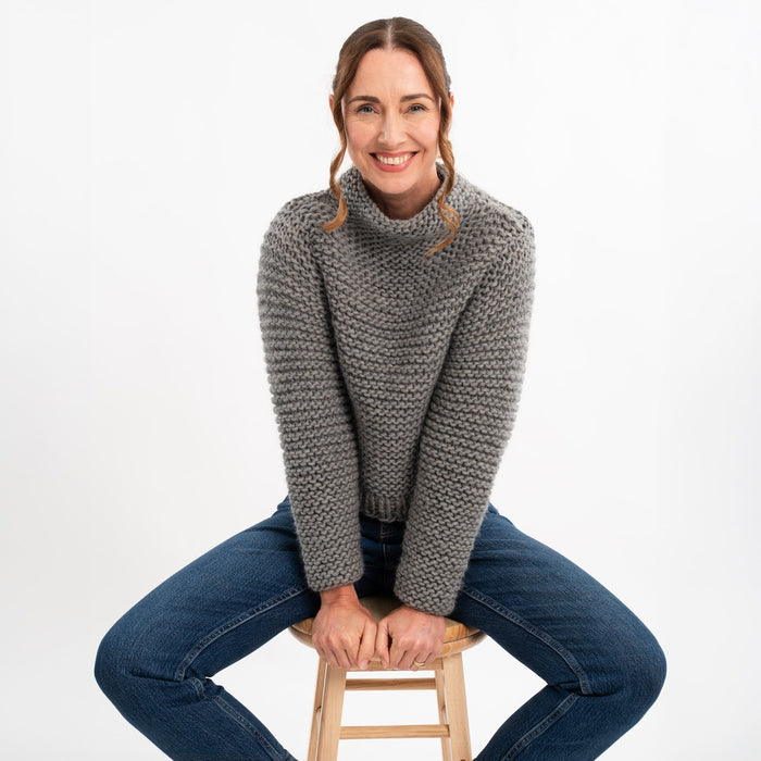 Lucinda Jumper Knitting Kit | FREE Workshop with Claire - Wool Couture