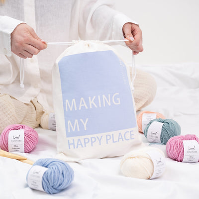 Making My Happy Place | Knitting & Crochet Project Bag - Wool Couture