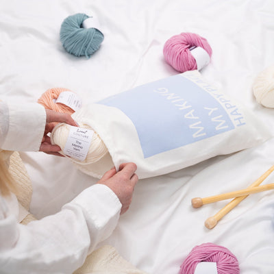 Making My Happy Place | Knitting & Crochet Project Bag - Wool Couture