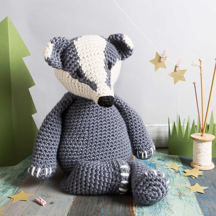 Mary the Giant Badger Crochet Kit. - Wool Couture