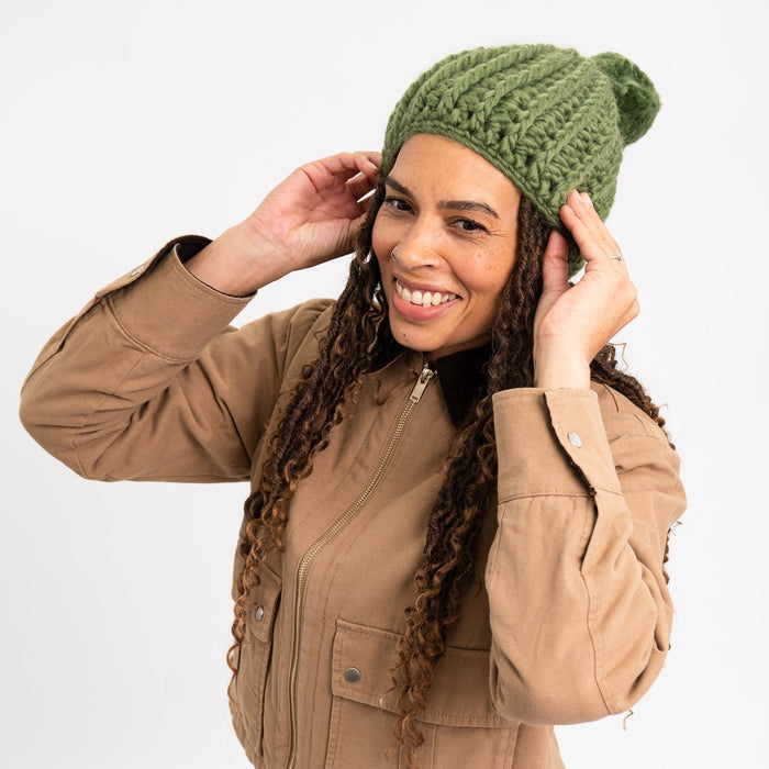 Melanie Pompom Hat Crochet Kit - Wool Couture