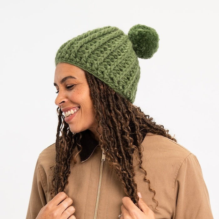 Melanie Pompom Hat Crochet Kit - Wool Couture