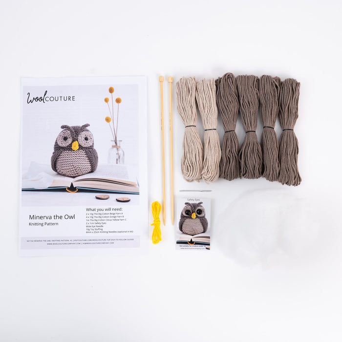 Minerva Owl Knitting Kit - Wool Couture
