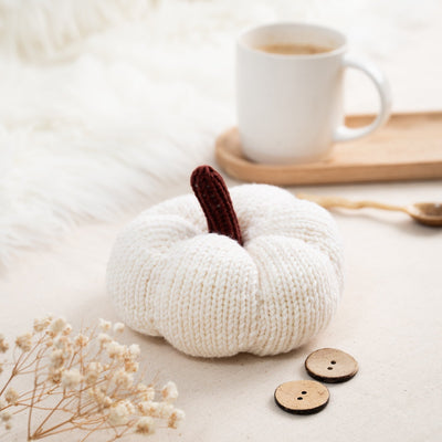 Mini Pumpkin Knitting Kit - Wool Couture