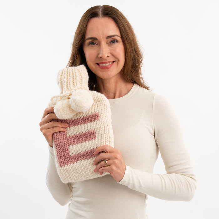 Monogram Hot Water Bottle Cover Knitting Kit - Wool Couture