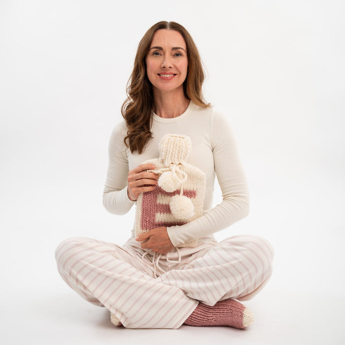 Monogram Hot Water Bottle Cover Knitting Kit - Wool Couture