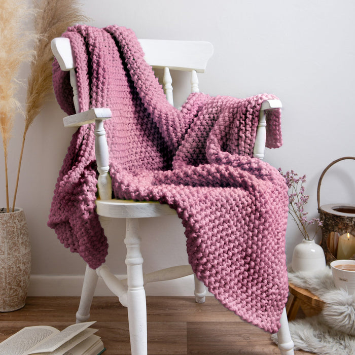 Moss Stitch Blanket Knitting Kit - Wool Couture