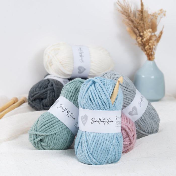 My First Striped Cushion Crochet Kit - Beginner Basics - Wool Couture