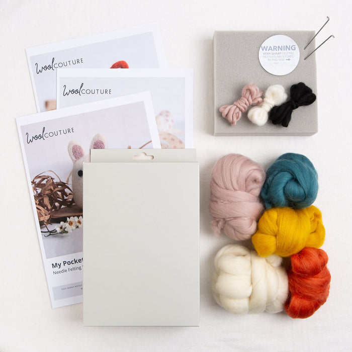 My Pocket Bunny Needle Felting Kit - Wool Couture