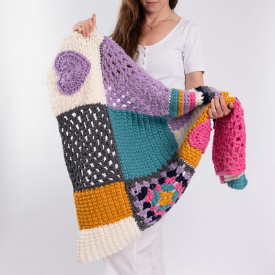 Patchwork Blanket Beginners Crochet Kit - Wool Couture