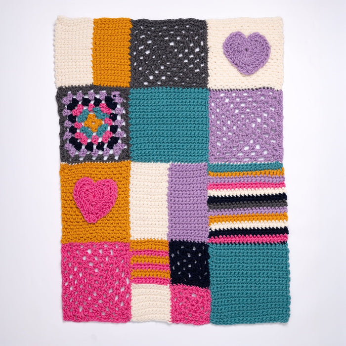Patchwork Blanket Beginners Crochet Kit - Wool Couture