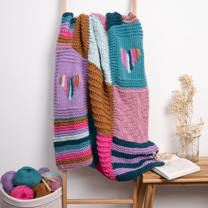 Patchwork Blanket Beginners Knitting Kit - Wool Couture