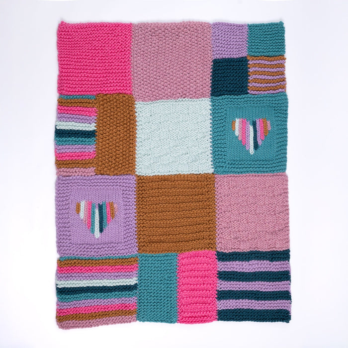 Patchwork Blanket Beginners Knitting Kit - Wool Couture