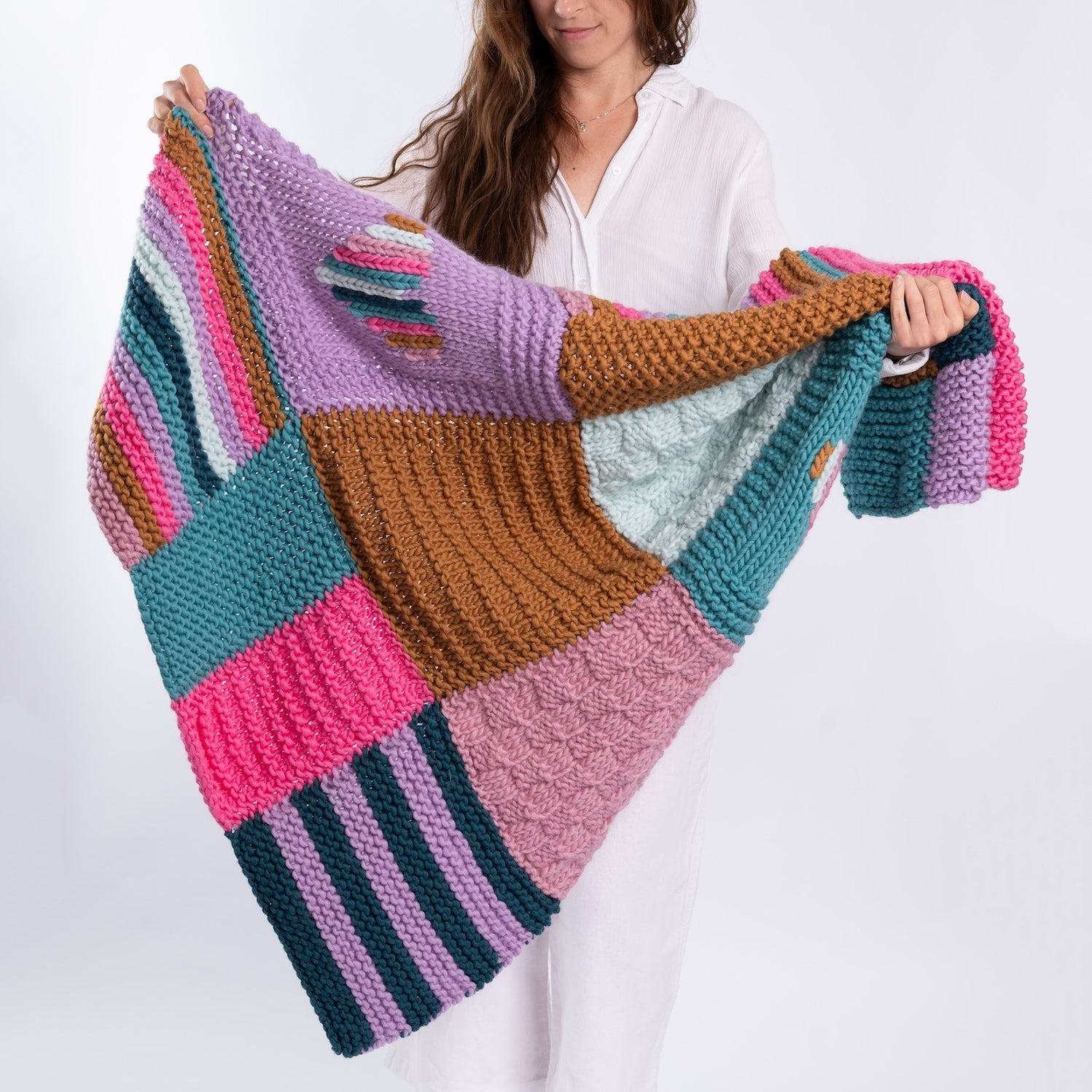Patchwork Blanket Beginners Knitting Kit | Wool Couture