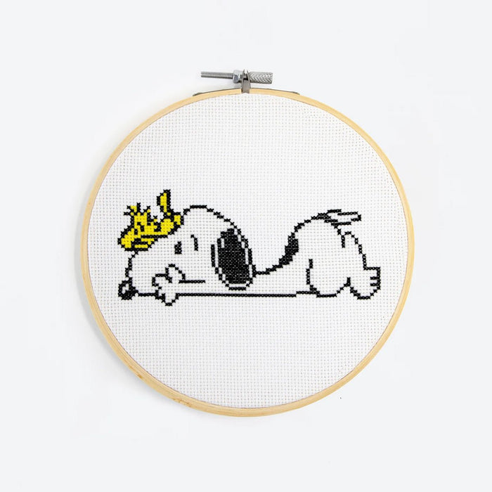Peanuts: Snoopy Giggle Cross Stitch Kit - Wool Couture
