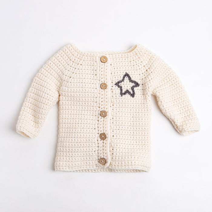 Personalised Baby Cardigan Crochet Kit - Wool Couture