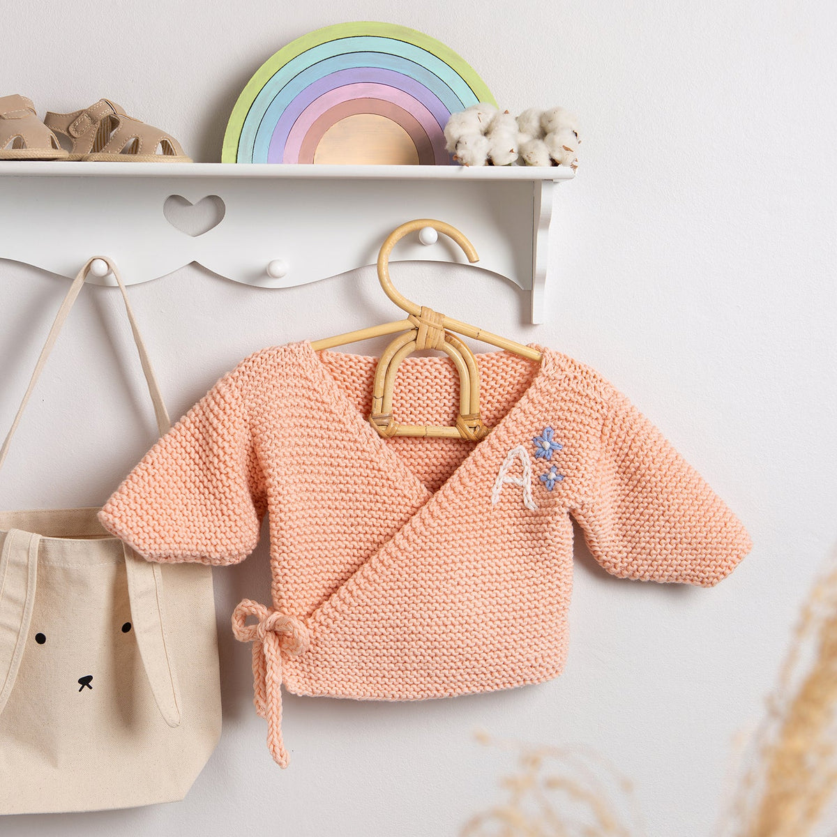 Personalised Baby Cardigan Knitting Kit Wool Couture