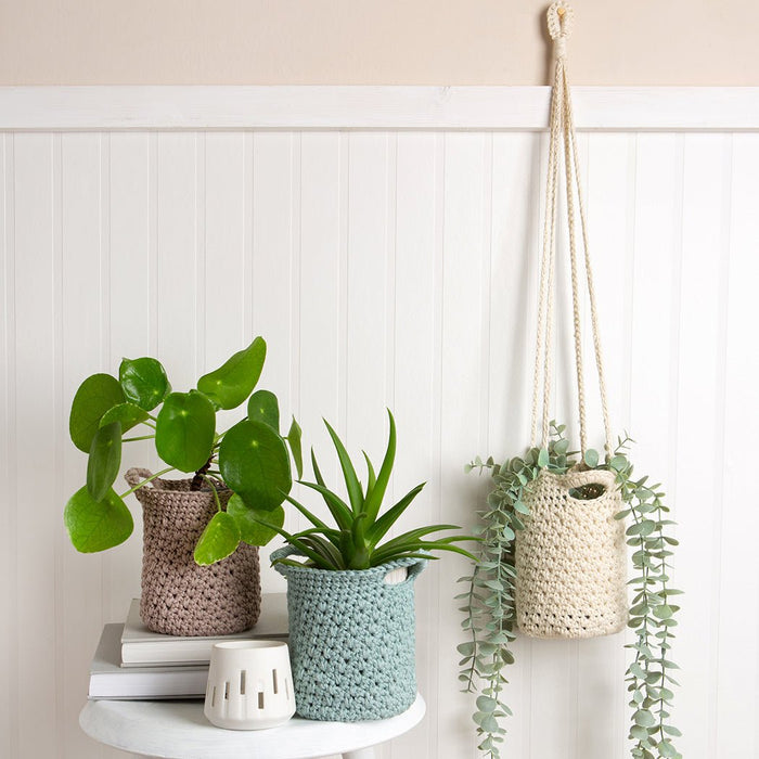 Plant Pot Holder Crochet Kit - Wool Couture