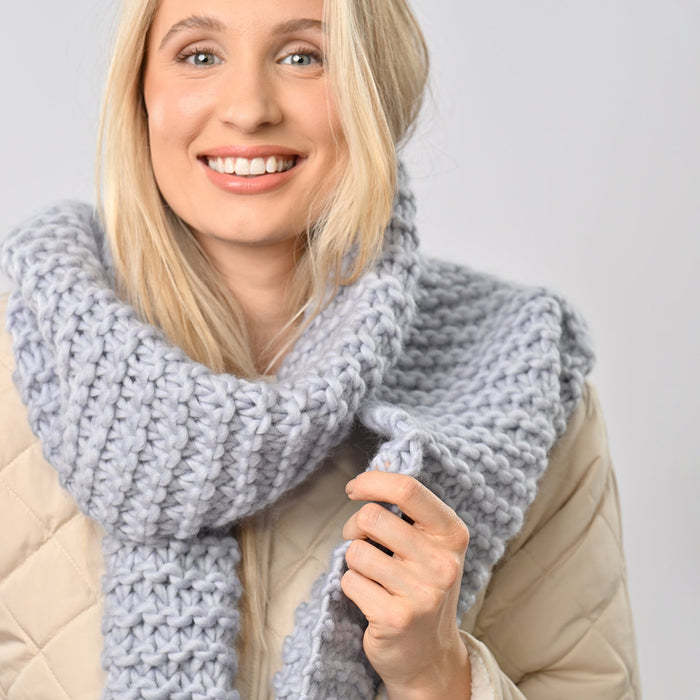 Pom Pom Scarf Knitting Kit - Wool Couture