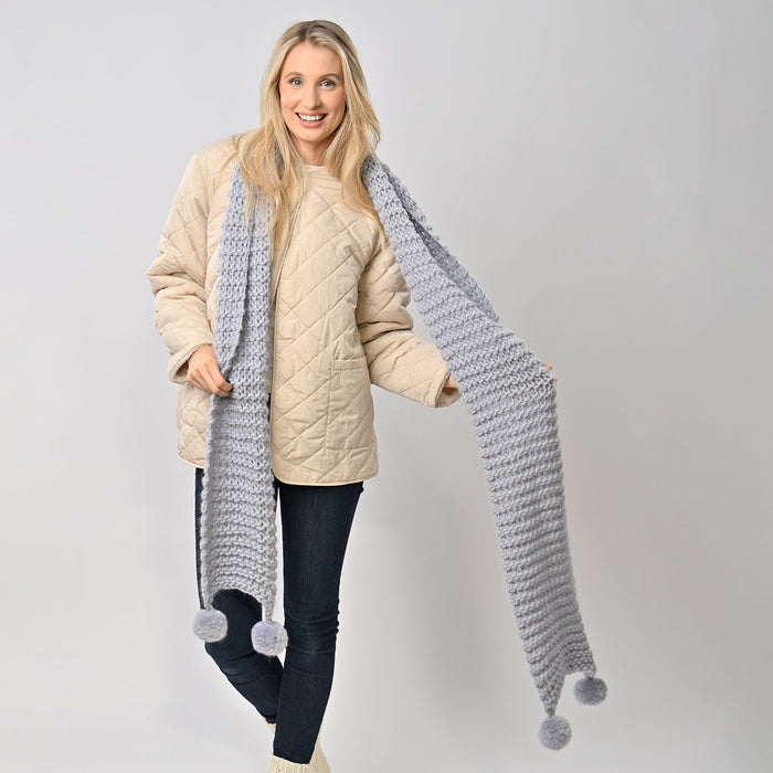 Pom Pom Scarf Knitting Kit - Wool Couture
