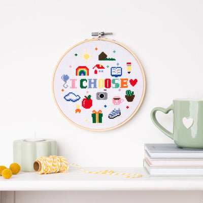 Positive Affirmation Cross Stitch Kit - Wool Couture