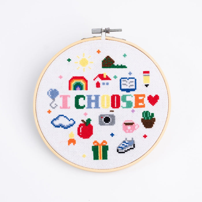 Positive Affirmation Cross Stitch Kit - Wool Couture
