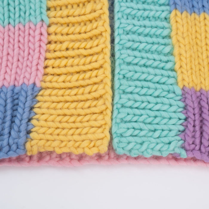 Rainbow Chunky Cardigan Easy Knitting Kit - Wool Couture