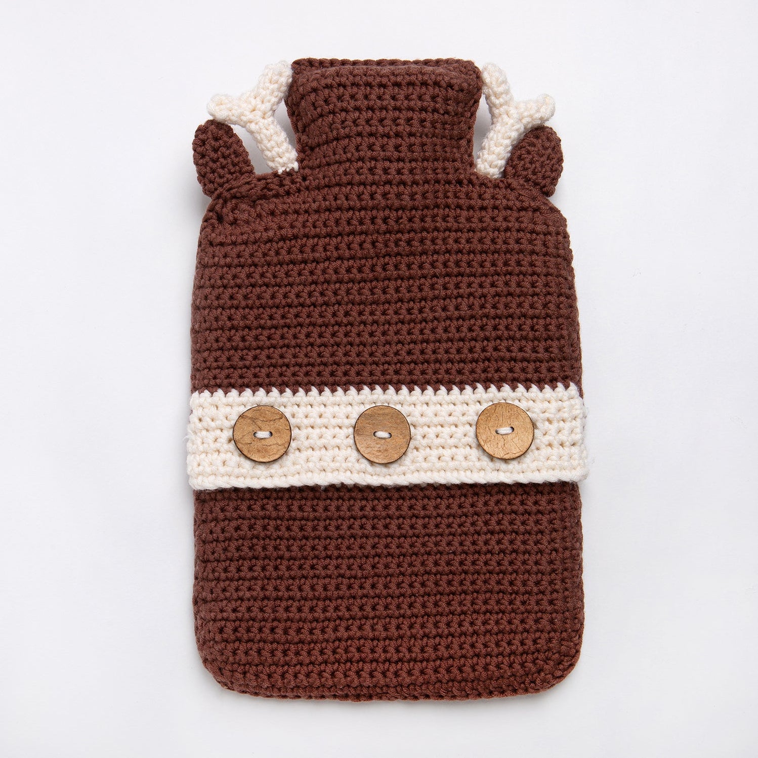 Reindeer Hot Water Bottle Cover Crochet Kit Wool Couture