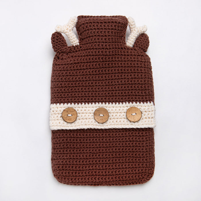 Reindeer Hot Water Bottle Cover Crochet Kit - Wool Couture
