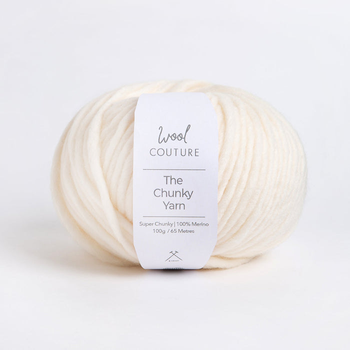 Scarf Knitting Kit - Linda Natural Cream - Wool Couture