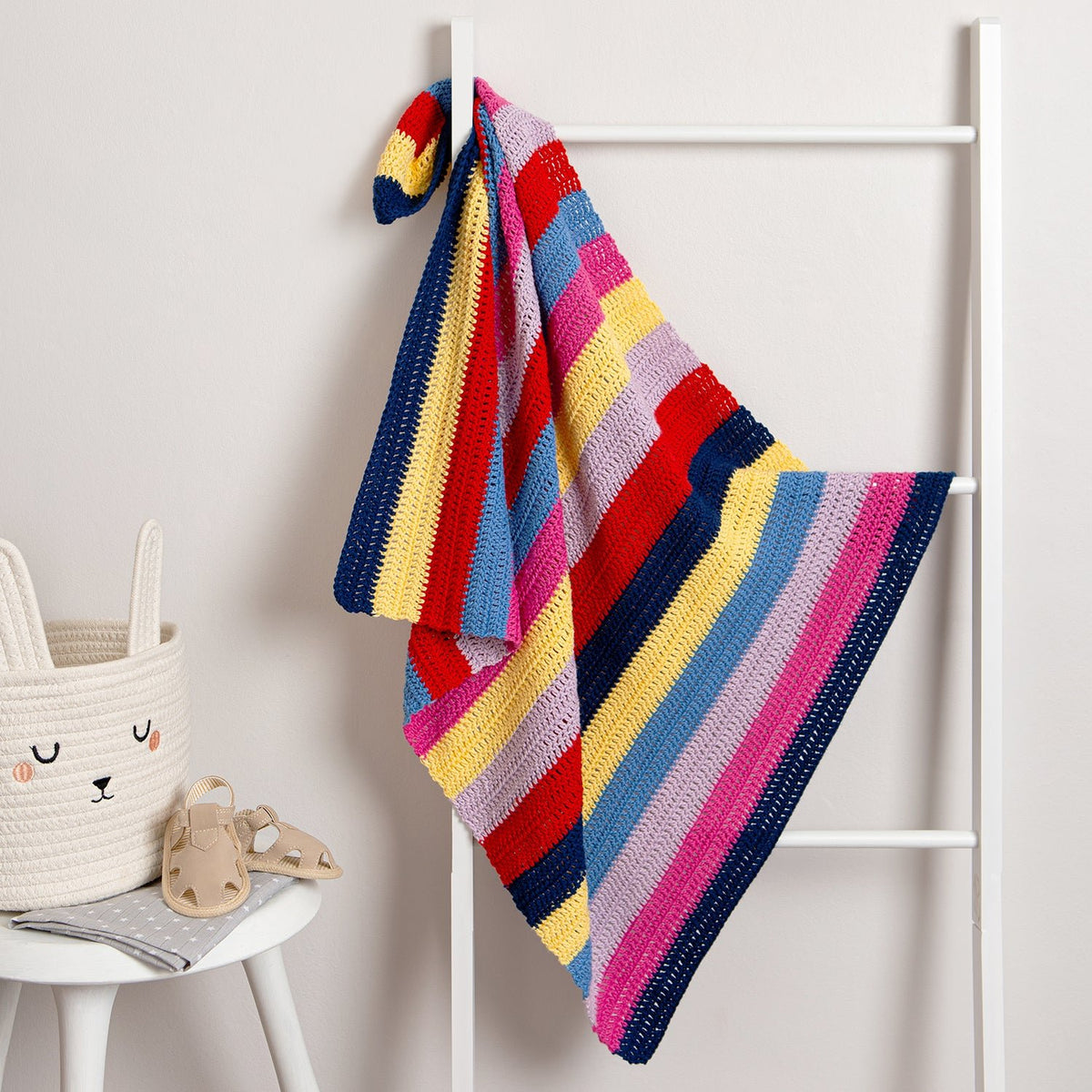 Shhh Baby Blanket Bright Crochet Kit Wool Couture