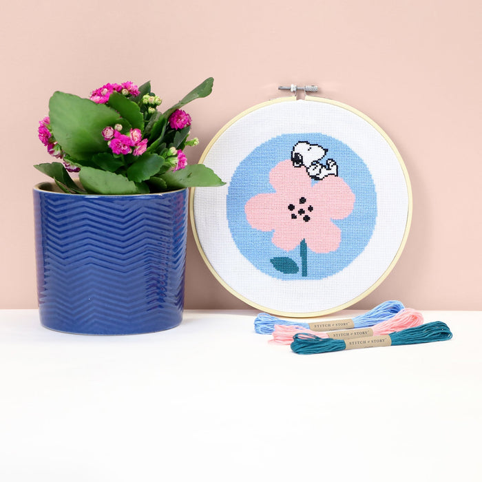 Snoopy Resting Cross Stitch Kit - Wool Couture