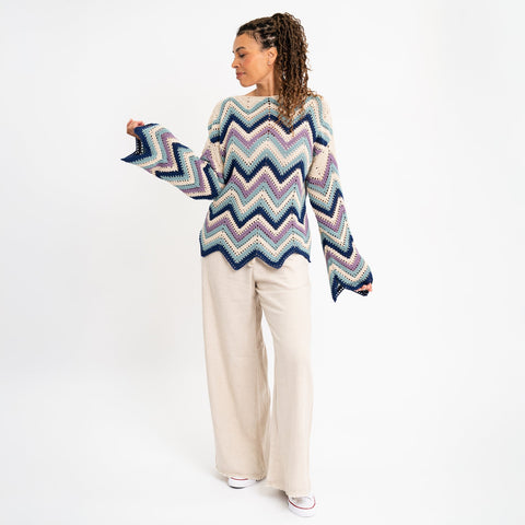 Striped Chevron Jumper Crochet Kit - Wool Couture