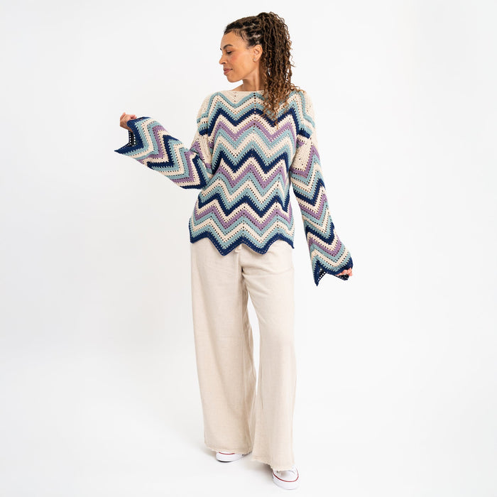 Striped Chevron Jumper Crochet Kit - Wool Couture