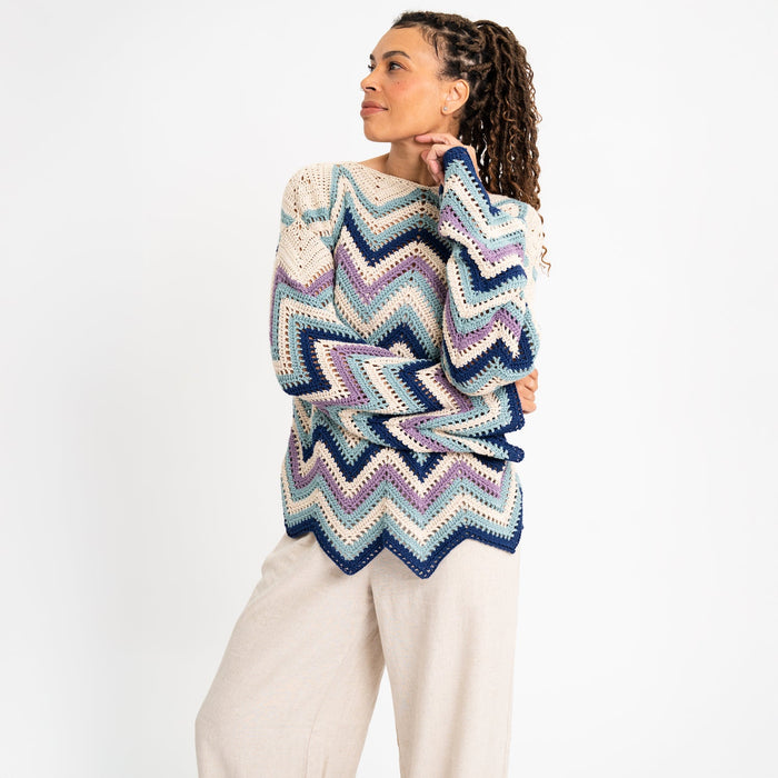Striped Chevron Jumper Crochet Kit - Wool Couture