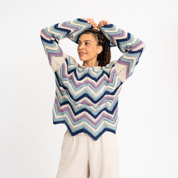 Striped Chevron Jumper Crochet Kit - Wool Couture