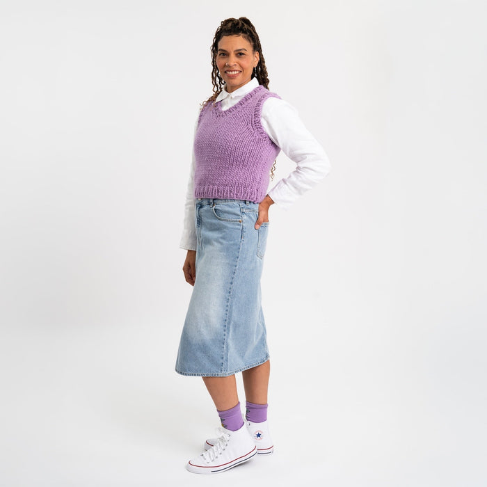 Tank Top Vest Easy Knitting Kit - Wool Couture