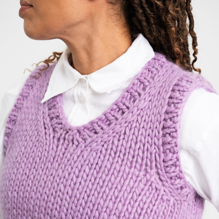 Tank Top Vest Easy Knitting Kit - Wool Couture