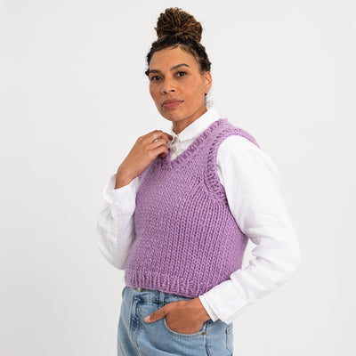 Tank Top Vest Easy Knitting Kit - Wool Couture
