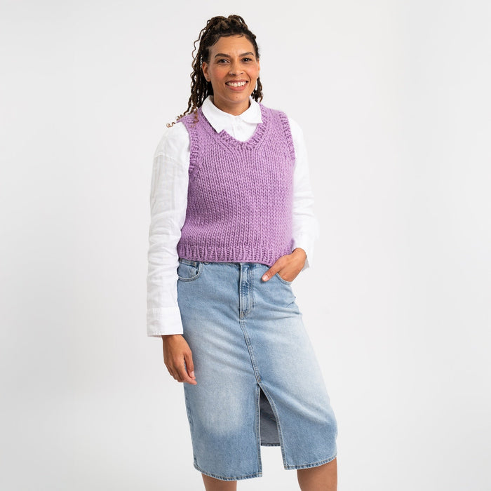 Tank Top Vest Easy Knitting Kit - Wool Couture